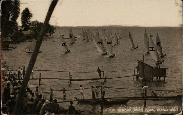 Malay Sampan (Boat) Race Singapore Southeast Asia
