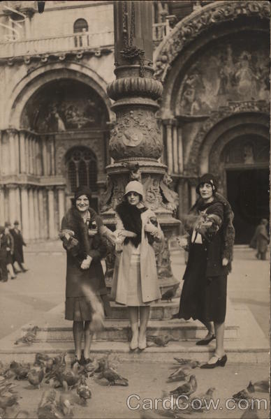 Three Women Posing Venice Italy