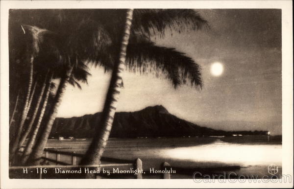 Diamond Head by Moonlight Honolulu Hawaii