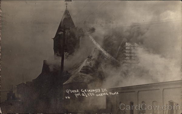 Q Depot Fire April 27 1911 Galesburg Illinois
