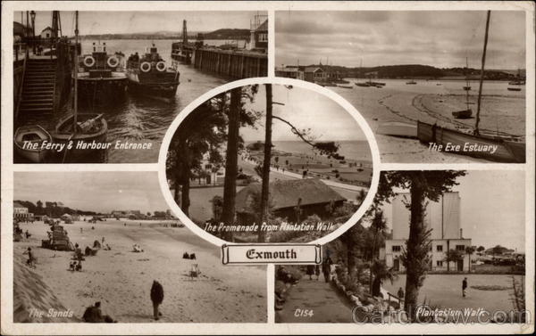 Various Views Exmouth United Kingdom Devon