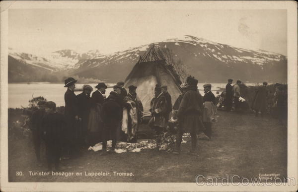 Turister Besoger en Lappileir Tromso Norway