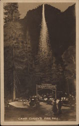 Camp Curry's Fire Wall Yosemite, CA Yosemite National Park Postcard Postcard