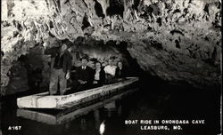 Boat ride in Onondaga Cave Postcard