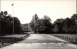 Entrance to Turkey Run State Park Postcard