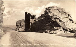 Trail Ridge Road at the Big Rock Rocky Mountain National Park, CO Postcard Postcard