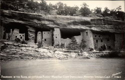 Panorama of the Ruins on Entering Plaza - Manitou Cliff Dwellings Panorama of the Ruins on Entering Plaza - Manitou Cliff Dwellings