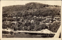 Skyview of Trudeau Postcard