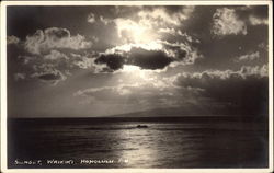 Sunset at Waikiki Postcard