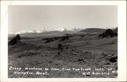 Crazy Mountains as Seen From Fish Creek Harlowton, MT Postcard Postcard