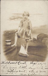 Daughter on Beach Postcard