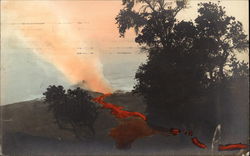 Lava Down Mountain Postcard
