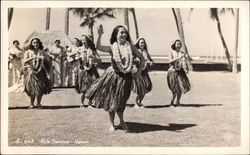 Hula Dancers Hawaii Postcard Postcard