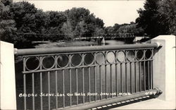 Bridge Scene, Lac Qui Parle River Postcard