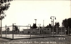 Swiming Pool Dawson, MN Postcard Postcard