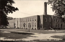 High School Algona, IA Postcard Postcard