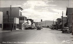 Main Street and Business District Postcard