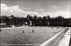 Swimming Pool at Saratoga Inn Postcard