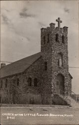 Church of the Little Flower Browning, MT Postcard Postcard