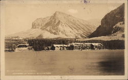 Lodge at Bottom of Mountain Glacier National Park, MT Postcard Postcard