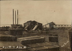 Saw Mill Ada, MN Postcard Postcard