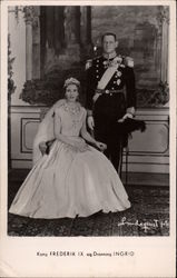 Kong Frederik IX og Dranning Ingrid Postcard