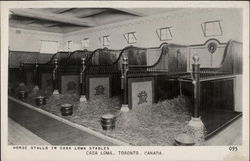 Horse Stalls in Casa Loma Stables Postcard