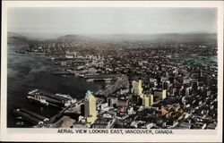Aerial View Looking East, Vancouver British Columbia Canada Postcard Postcard
