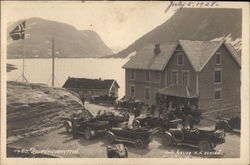 Cars Outside Home Postcard