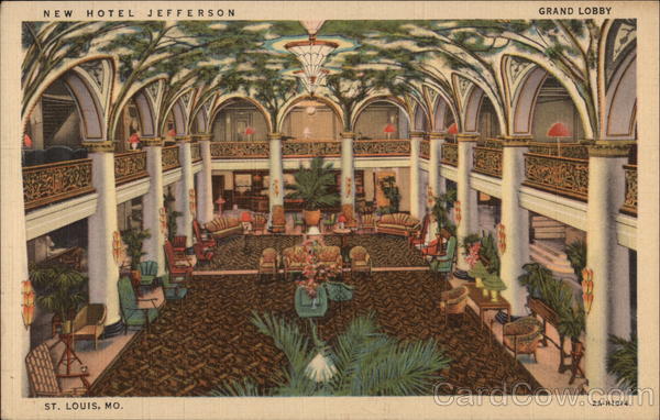 New Hotel Jefferson, Grand Lobby St. Louis Missouri