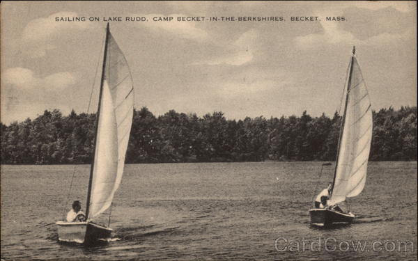 Sailing on Lake Rudd - Camp Becket-in-the-Berkshires Massachusetts
