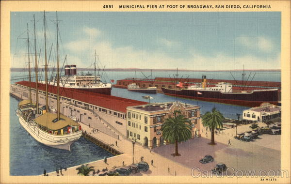 Municipal Pier at Foot of Broadway San Diego California