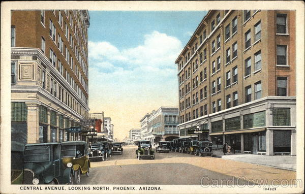 Central Avenue, Looking North Phoenix Arizona
