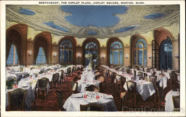 Restaurant, The Copley Plaza, Copley Square Boston Massachusetts