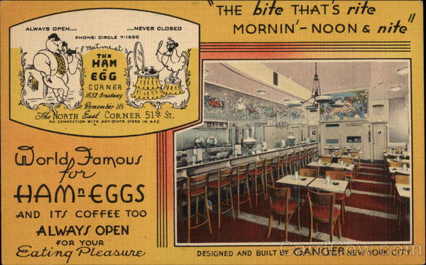 The Ham and Egg Corner New York City