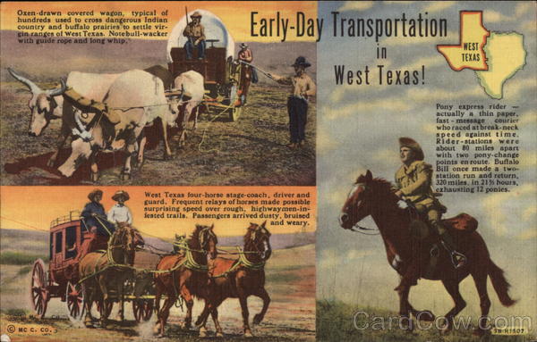 Early Day Transportation in West Texas Cowboy Western