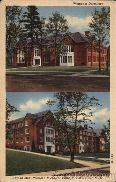 Western Michigan College - Women's Dormitory and Hall of Men Kalamazoo