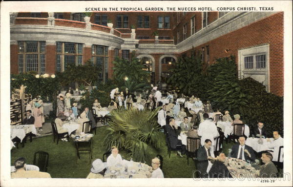 Tropical Garden at The Nueces Hotel Corpus Christi Texas