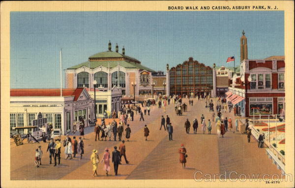 Board Walk and Casino Asbury Park New Jersey