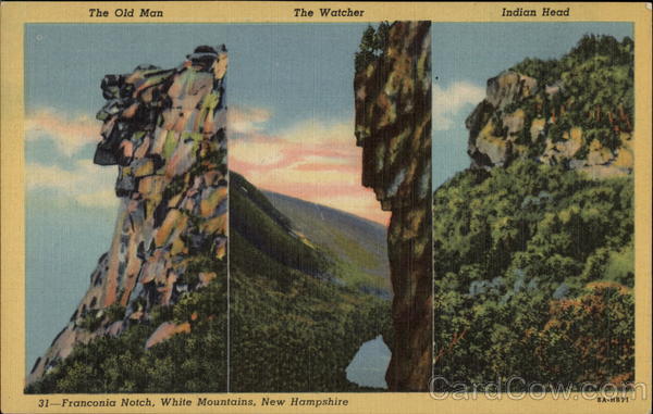 The Old Man, The Watcher, Indian Head Franconia Notch New Hampshire