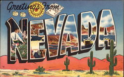 Greetings from Nevada Postcard Postcard