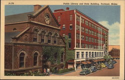 Public Library and State Building Portland, ME Postcard Postcard