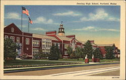 Deering High School Postcard