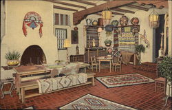 A Corner of the Indian Room, La Fonda Hotel Santa Fe, NM Postcard Postcard
