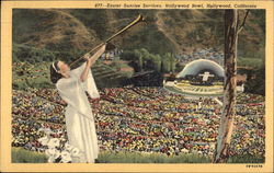 Easter Sunrise Services, Hollywood Bowl California Postcard Postcard
