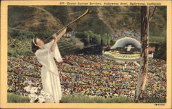 Easter Sunrise Services, Hollywood Bowl Postcard