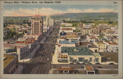 "Miracle Mile," Wilshire Blvd Postcard
