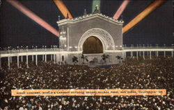 Balboa Park - Night Concert, World's Largest Outdoor Organ San Diego, CA Postcard Postcard