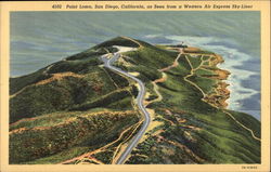 Point Loma as seen from a Western Air Express Sky-Liner Postcard