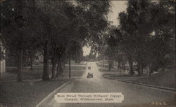 Main Street Through Williams' College Campus Williamstown, MA Postcard Postcard